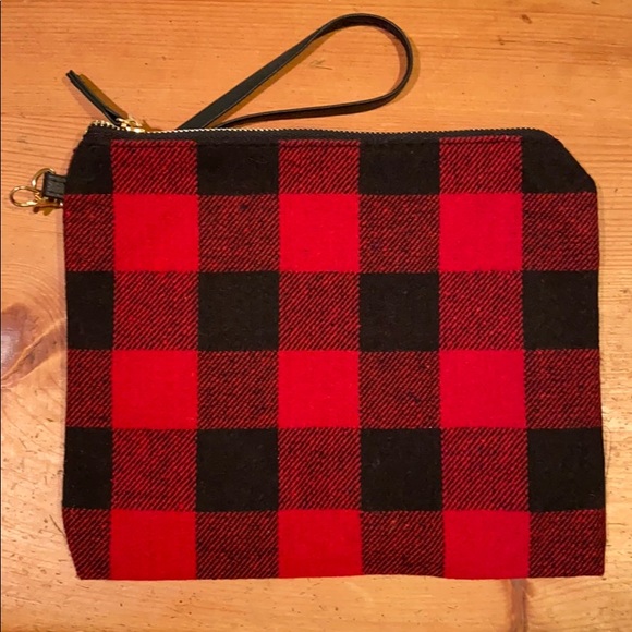 L.I.B Plaid wool clutch, new with tags - Picture 2 of 3
